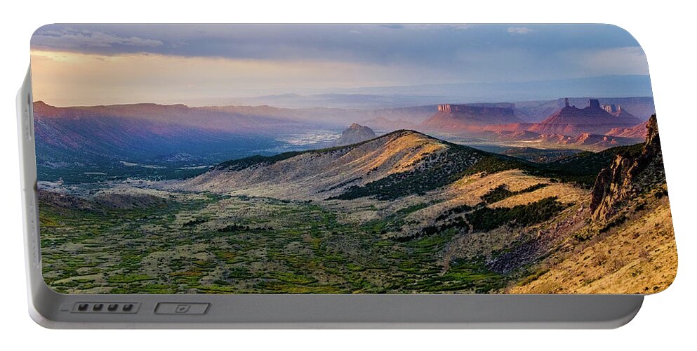 Aspens Portable Battery Charger featuring the photograph Moab Gold by Johnny Boyd