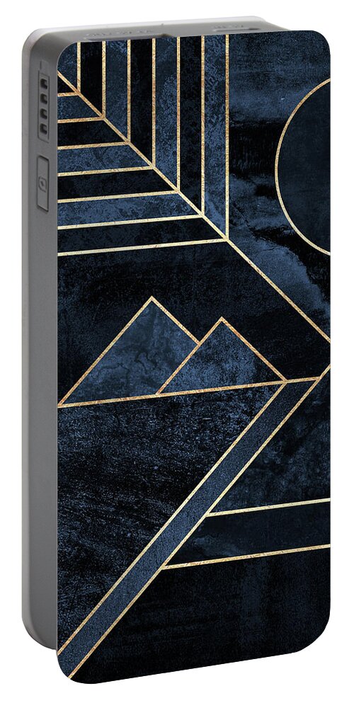 Graphic Portable Battery Charger featuring the digital art Modern Wild by Elisabeth Fredriksson