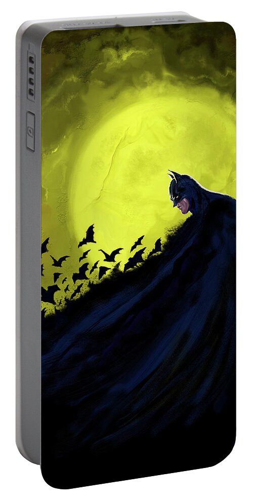 Bat Portable Battery Charger featuring the digital art Molossus by Norman Klein