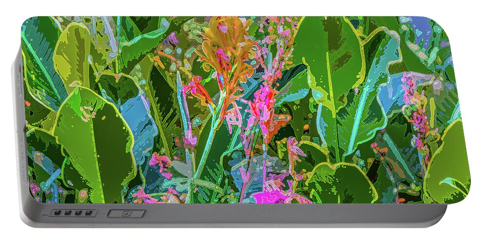 Momentary Oasis Portable Battery Charger featuring the photograph Oasis Spaces by Kenneth James