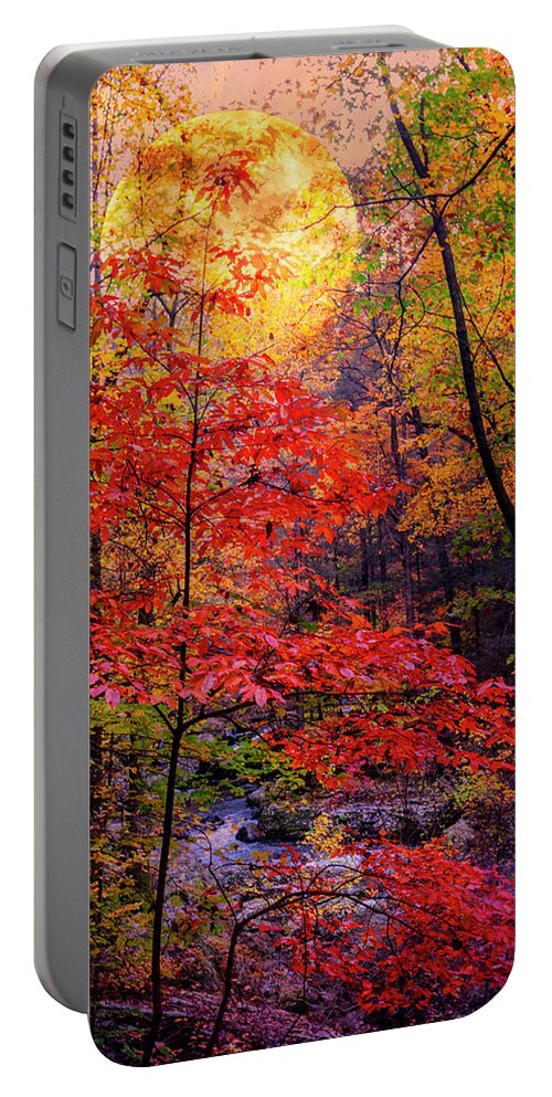 Cherokee Portable Battery Charger featuring the photograph Moonglow by Debra and Dave Vanderlaan