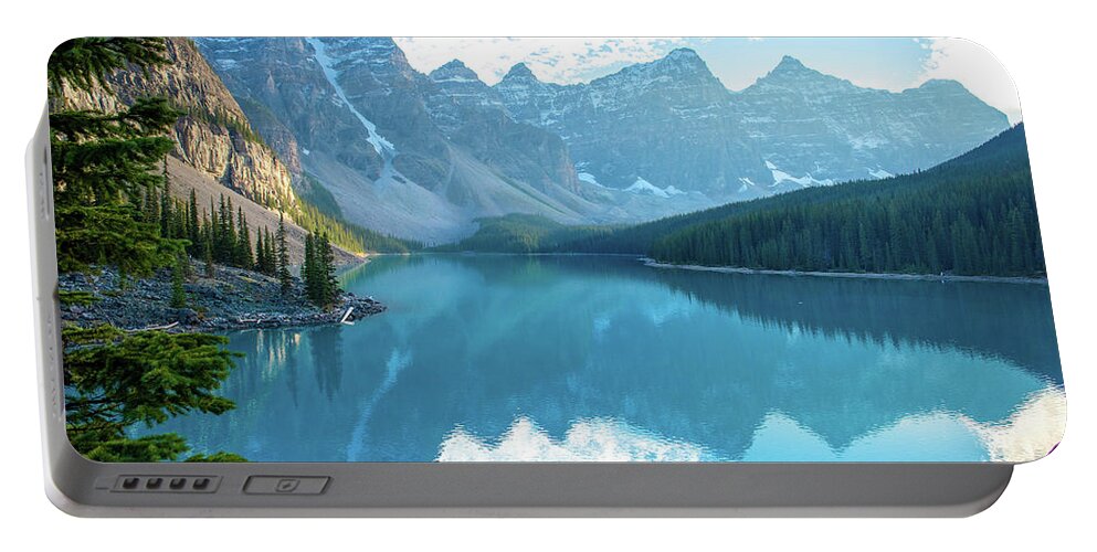 Moraine Lake Portable Battery Charger featuring the photograph Moraine Lake - Banff National Park by Aileen Savage