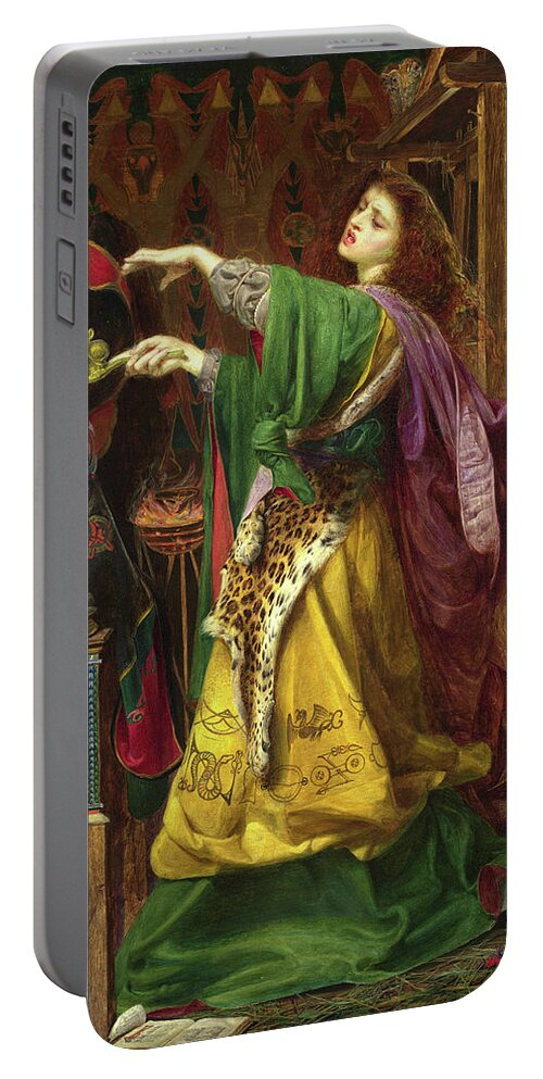 Morgan Portable Battery Charger featuring the painting Morgan by Frederick Sandys
