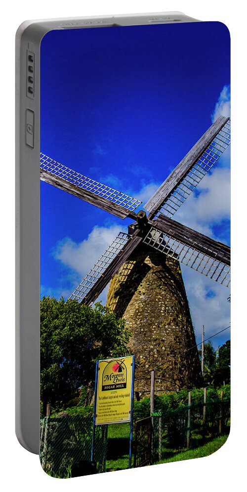 Windmill Portable Battery Charger featuring the photograph Morgan Lewis Mill by Stuart Manning