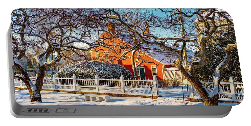 New Hampshire Portable Battery Charger featuring the photograph Morning Light, Winter Garden. by Jeff Sinon