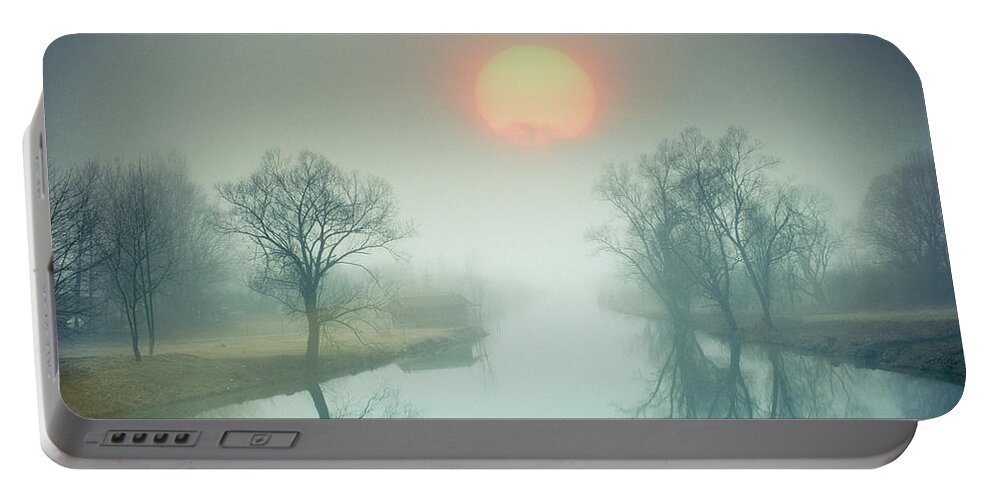 Nag894425k Portable Battery Charger featuring the photograph Morning Mist by Edmund Nagele FRPS