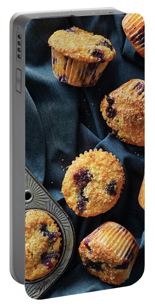 Cuisine At Home Portable Battery Charger featuring the photograph Morning muffin by Cuisine at Home