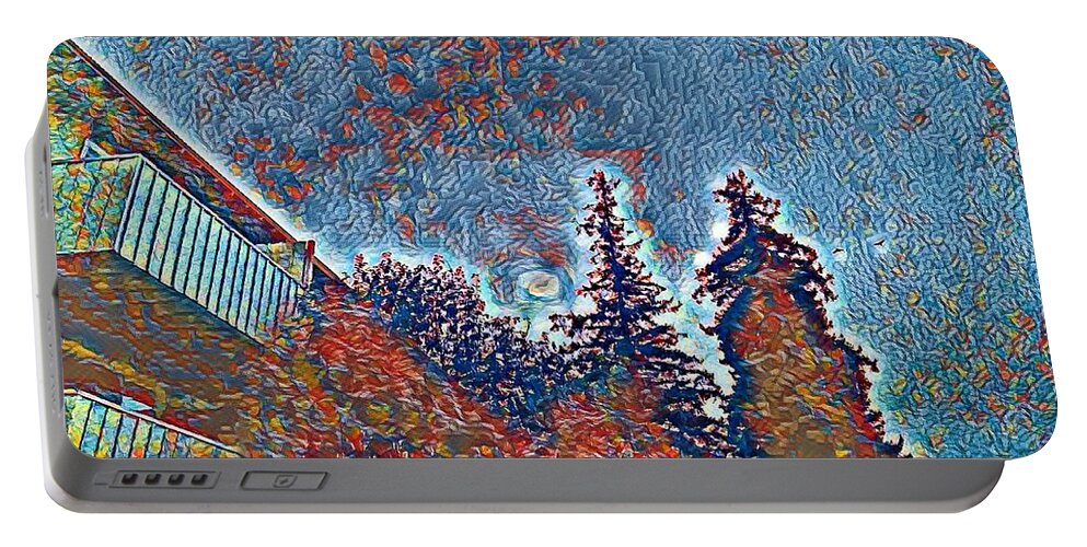 Trees Portable Battery Charger featuring the photograph Morning sky by Steven Wills