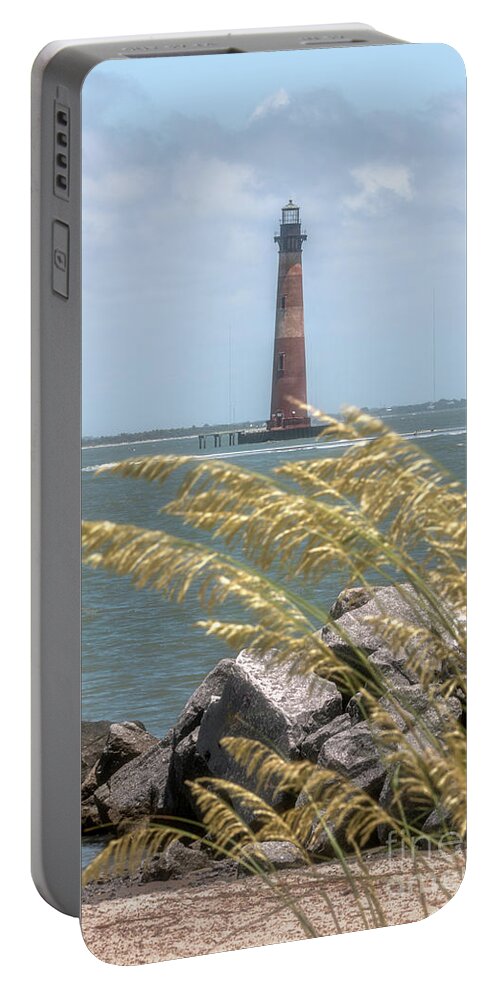 Morris Island Lighthouse Portable Battery Charger featuring the photograph Morris Island Lighthouse - Charleston South Carolina by Dale Powell