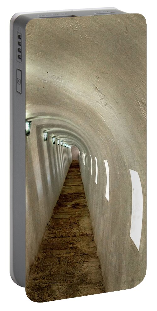Havana Cuba Portable Battery Charger featuring the photograph Morro Castle Hallway by Tom Singleton