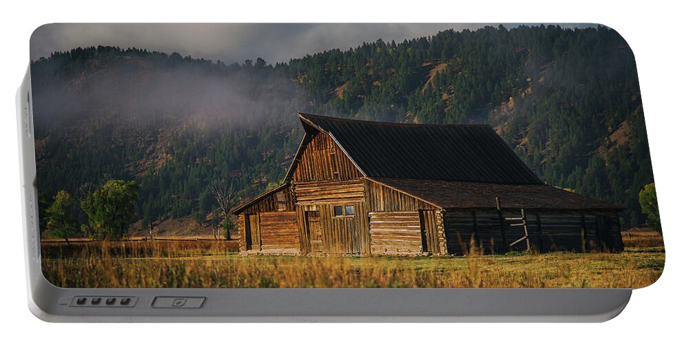 Grand Tetons Portable Battery Charger featuring the photograph Moulton Barn by Darren White