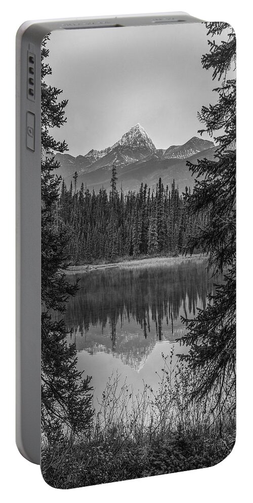 Disk1215 Portable Battery Charger featuring the photograph Mount Edith Cavell Jasper National Park by Tim Fitzharris