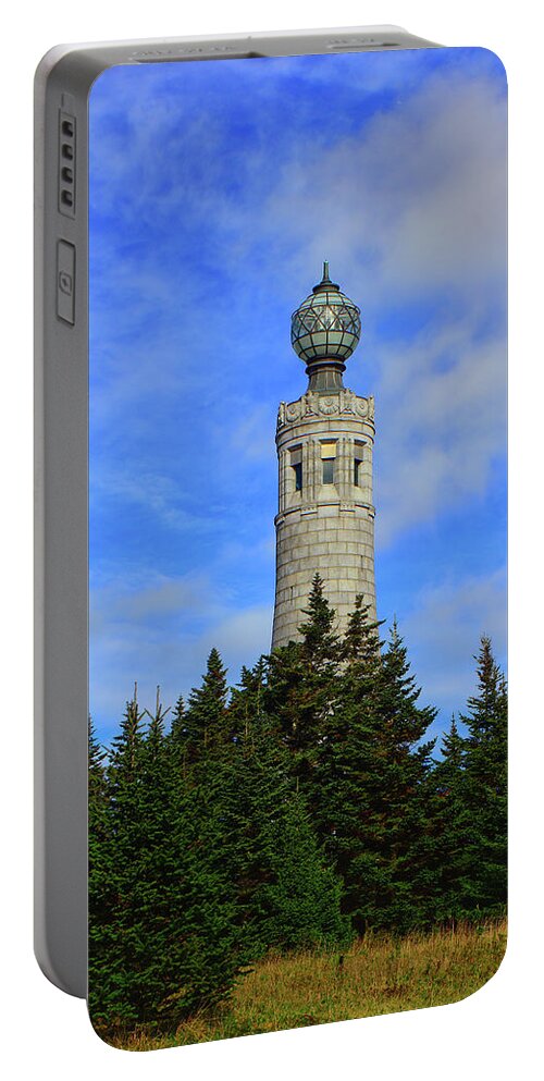 Mount Greylock Tower From Bascom Lodge Portable Battery Charger featuring the photograph Mount Greylock Tower from Bascom Lodge by Raymond Salani III