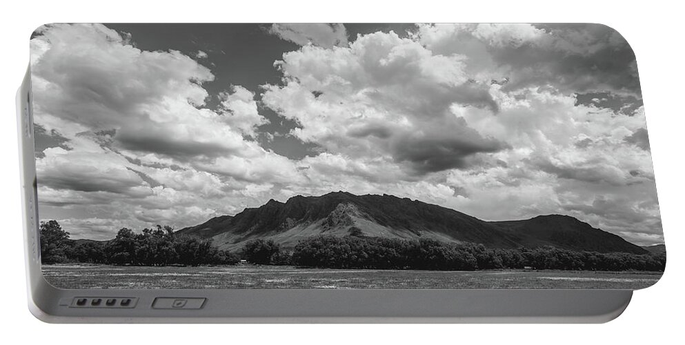 #nofilter #landscape #clouds #light #blackandwhite #hills Portable Battery Charger featuring the photograph Mountain Clouds by Itto Ogami