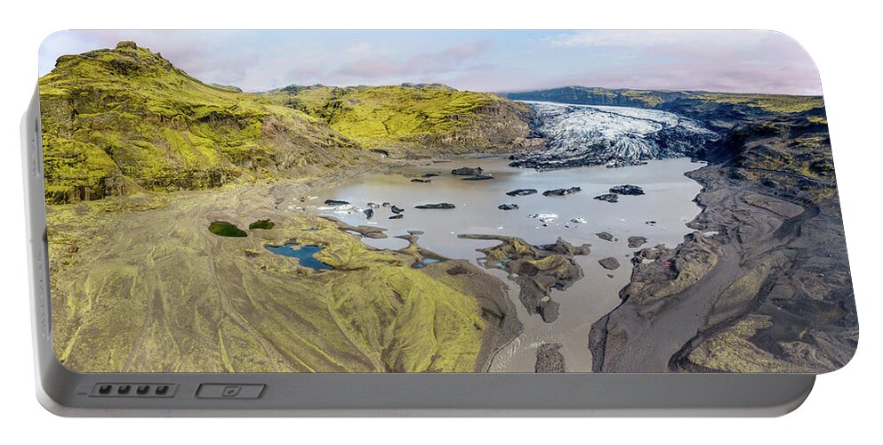 David Letts Portable Battery Charger featuring the photograph Mountain Glacier by David Letts