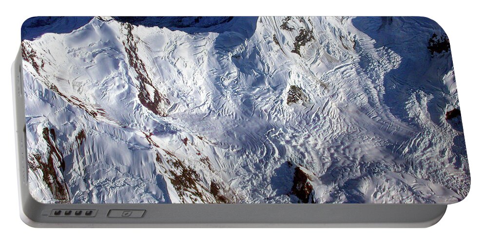 Alaska Portable Battery Charger featuring the photograph Mountaintop Snow by Mark Duehmig