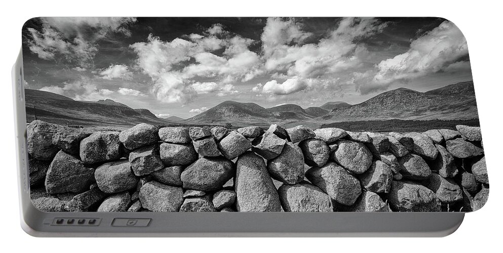 Wall Portable Battery Charger featuring the photograph Mourne Wall View by Nigel R Bell