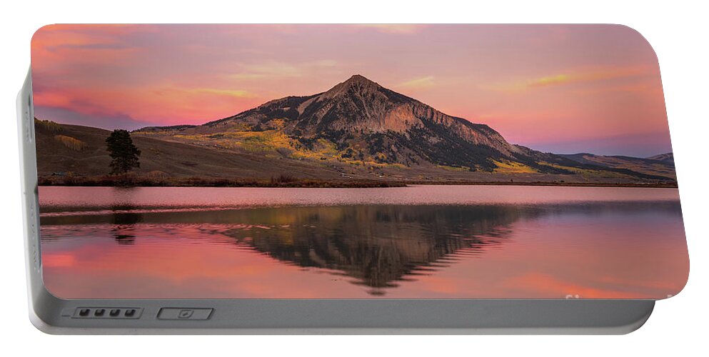 Crested Butte Portable Battery Charger featuring the photograph Mt Crested Butte Reflection by Ronda Kimbrow