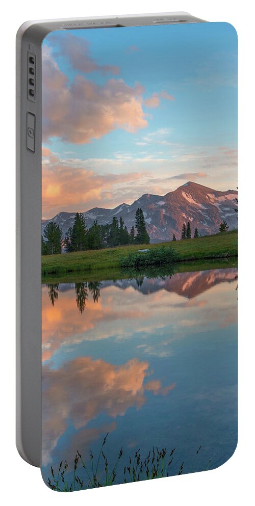 00574864 Portable Battery Charger featuring the photograph Mt. Dana Reflection, Tioga Pass by Tim Fitzharris