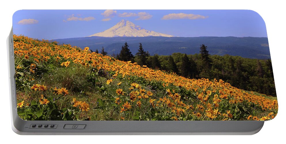 Oak Tree Portable Battery Charger featuring the photograph Mt. Hood, Rowena Crest by Jeanette French