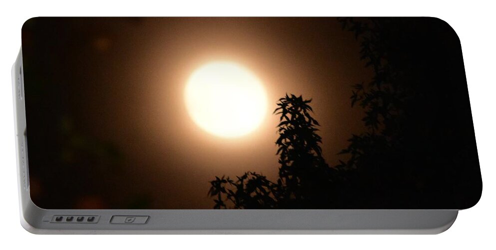 Moon Portable Battery Charger featuring the photograph My Hunters Moon by Eileen Brymer