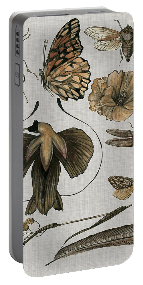 Animals Portable Battery Charger featuring the painting Nature Studies II by Melissa Wang