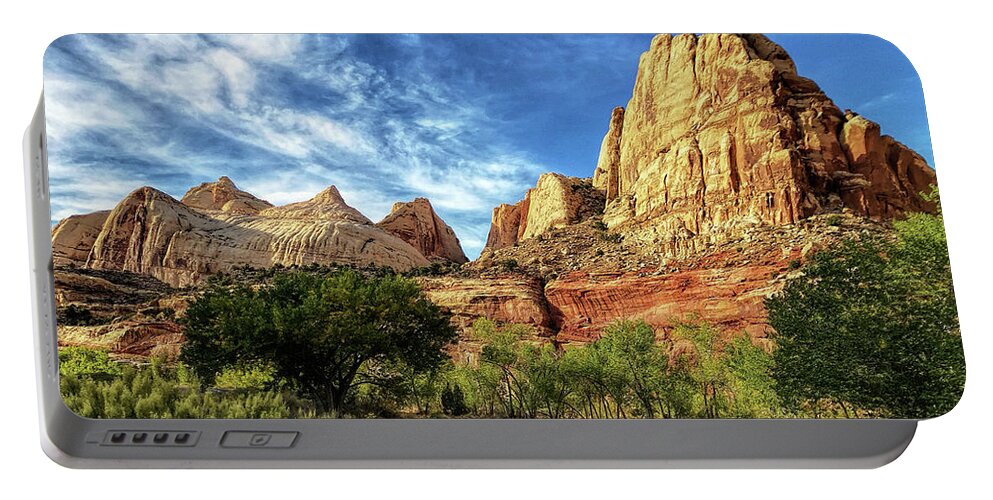 Landscape Portable Battery Charger featuring the photograph Nature's grandeur by Gaye Bentham