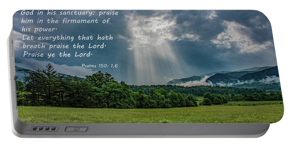 Scripture Portable Battery Charger featuring the photograph Nature's Song by Marcy Wielfaert