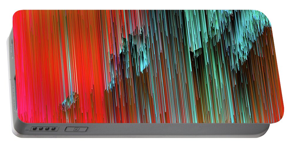 Glitch Portable Battery Charger featuring the digital art Nice Day for a Walk by Jennifer Walsh