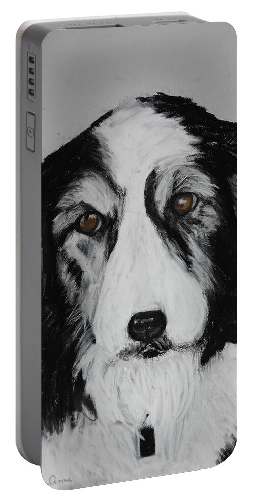 Pet Portable Battery Charger featuring the pastel Nicky by Betty-Anne McDonald