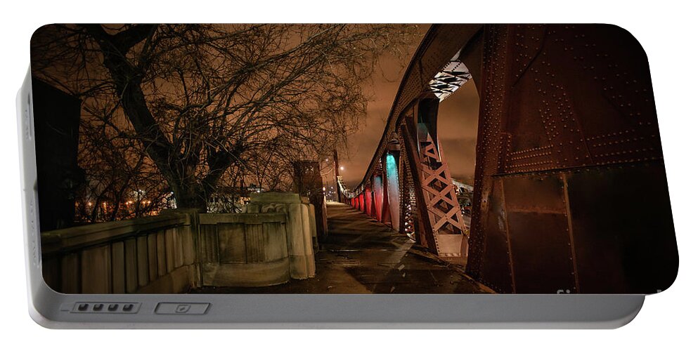 Bridge Portable Battery Charger featuring the photograph Night Bridge by Bruno Passigatti