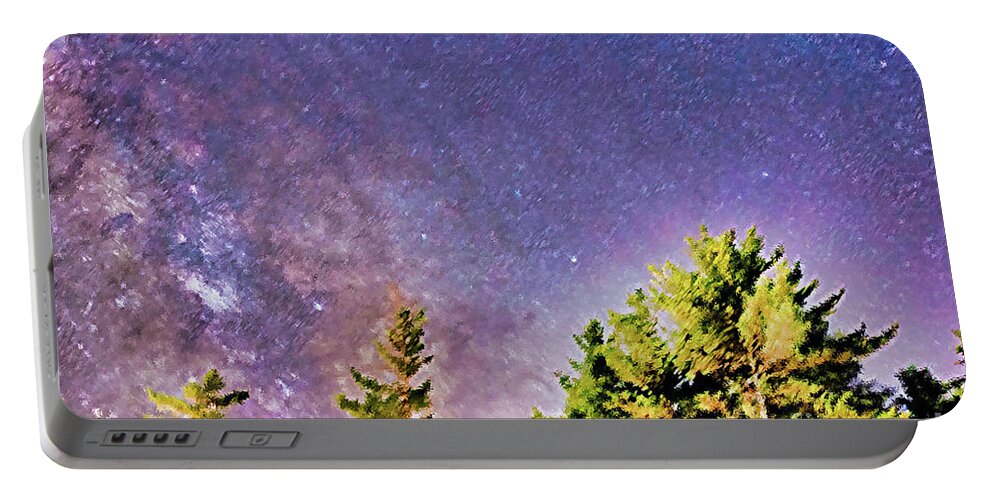 Night Portable Battery Charger featuring the digital art Night Sky by Bill King