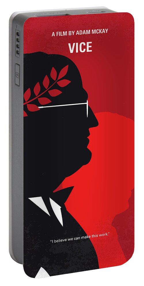 Vice Portable Battery Charger featuring the digital art No1043 My Vice minimal movie poster by Chungkong Art