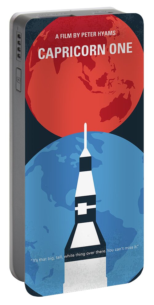 Capricorn One Portable Battery Charger featuring the digital art No1078 My CAPRICORN ONE minimal movie poster by Chungkong Art