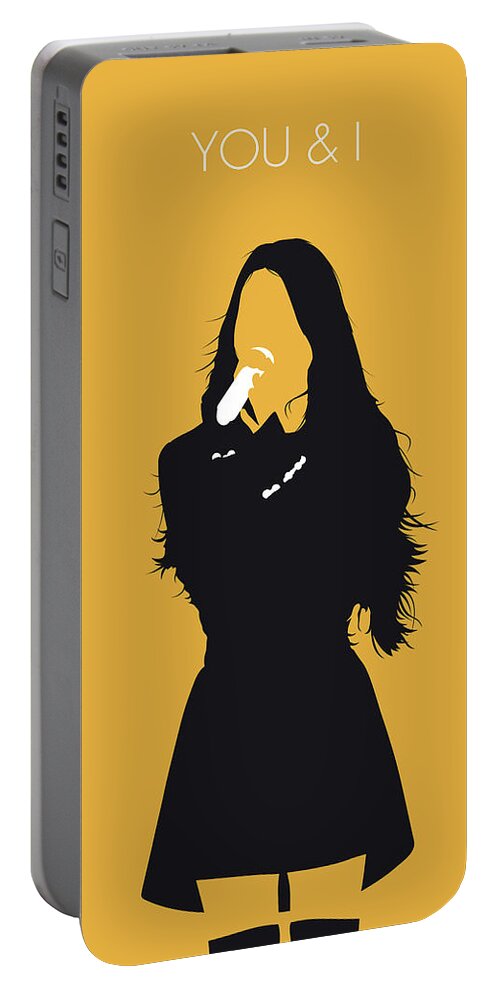 Iu Portable Battery Charger featuring the digital art No250 MY IU Minimal Music poster by Chungkong Art