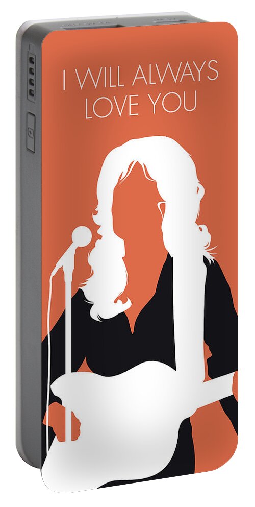 Dolly Portable Battery Charger featuring the digital art No273 MY Dolly Parton Minimal Music poster by Chungkong Art