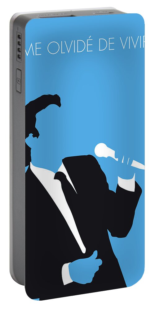 Julio Portable Battery Charger featuring the digital art No279 MY Julio Iglesias Minimal Music poster by Chungkong Art