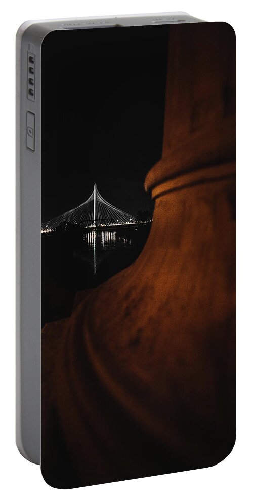 Noir Portable Battery Charger featuring the photograph Noir Dallas by Peter Hull