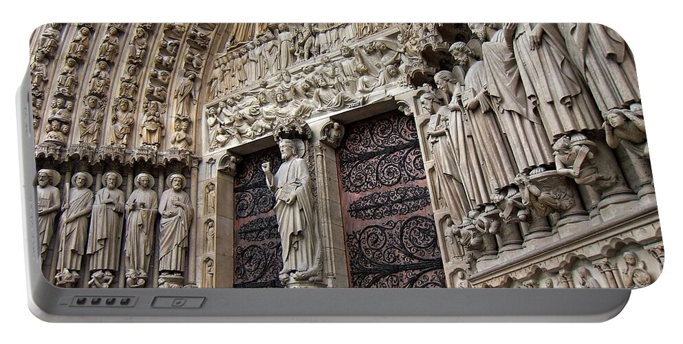 Architecture Portable Battery Charger featuring the photograph Notre Dame, Paris by Martin Smith