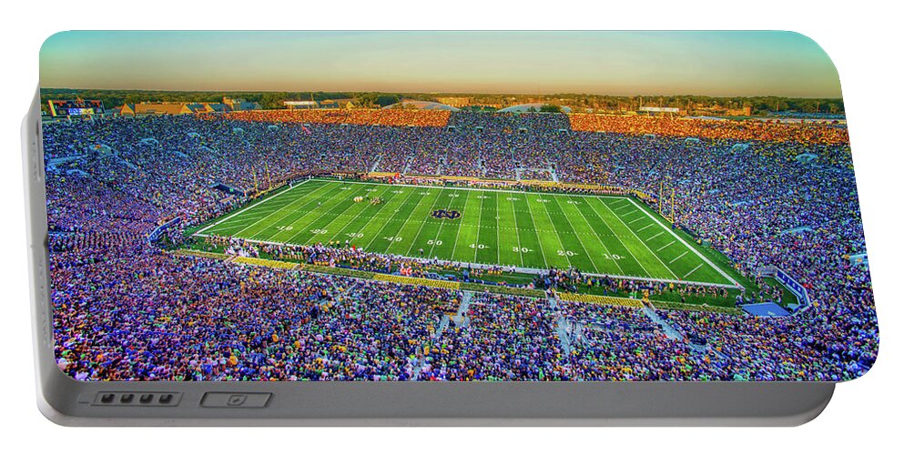 Notre Dame Stadium Portable Battery Charger featuring the photograph Notre Dame Stadium by Mountain Dreams