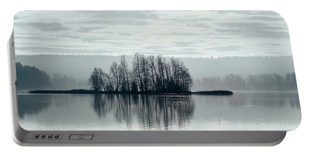 Finland Portable Battery Charger featuring the photograph November Light. Silver clouds Silver light by Jouko Lehto