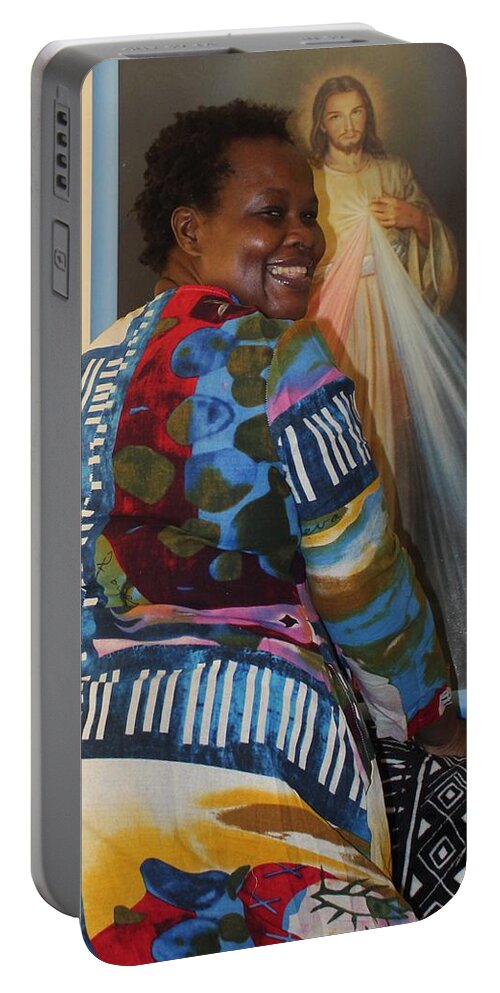 Jesus Portable Battery Charger featuring the photograph Ntusse by Gloria Ssali