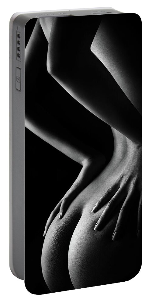 Woman Portable Battery Charger featuring the photograph Nude woman bodyscape 39 by Johan Swanepoel