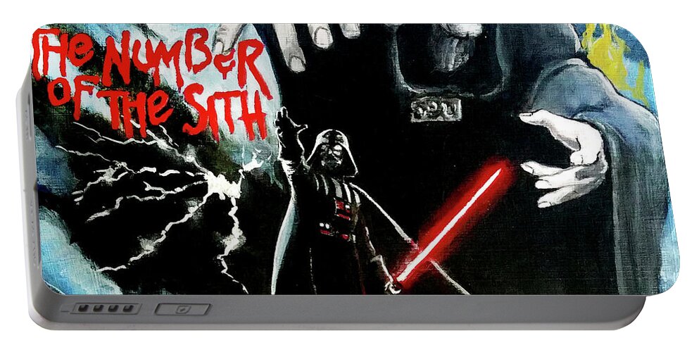 Maiden Sith Portable Battery Charger featuring the painting Number of the Sith by Tom Carlton