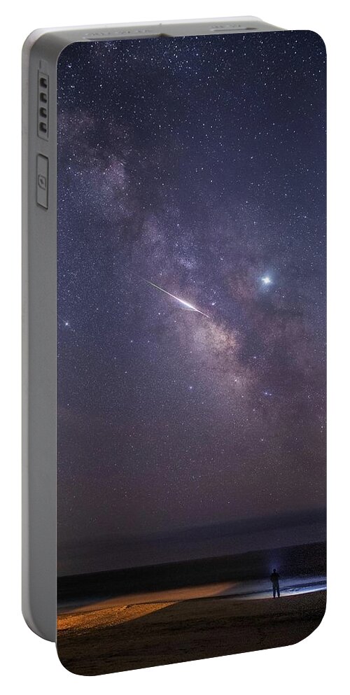Oak Island Portable Battery Charger featuring the photograph Oak Island Milky Way by Nick Noble