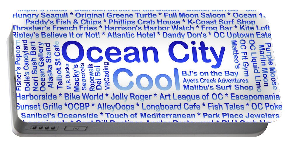 Ocean City Portable Battery Charger featuring the photograph Ocean City MD Businesses by Robert Banach