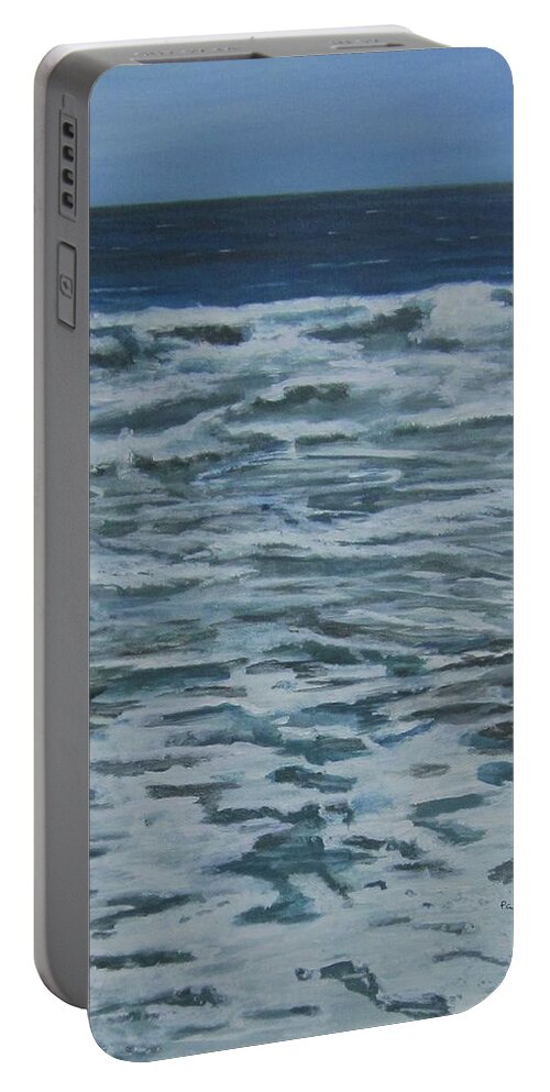 Painting Portable Battery Charger featuring the painting Ocean, Ocean and More Ocean by Paula Pagliughi