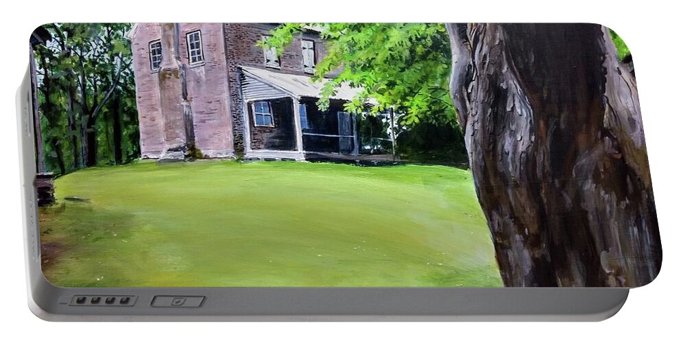 Landscape Portable Battery Charger featuring the painting Oconee Station by William Brody