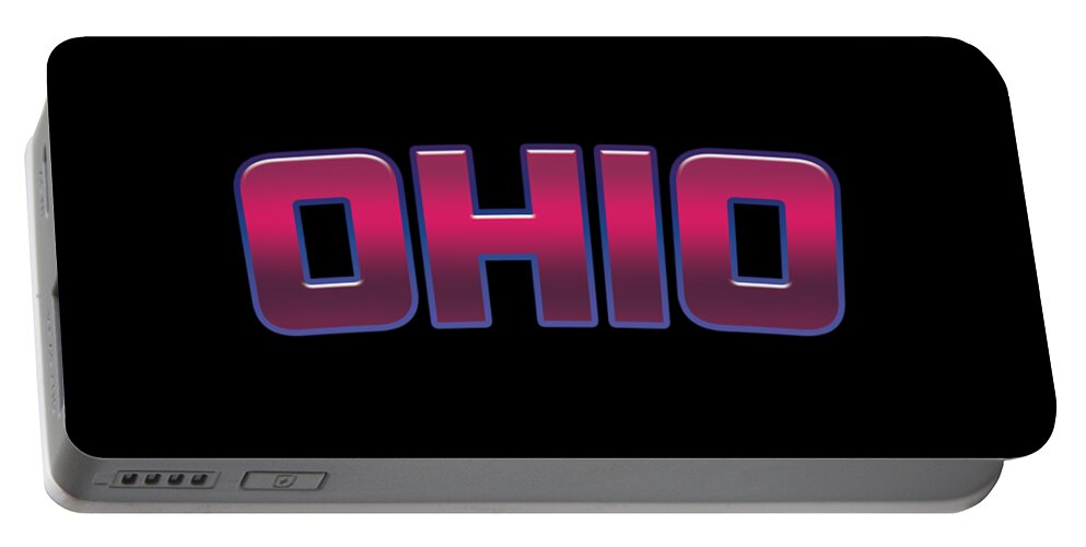 Ohio Portable Battery Charger featuring the digital art Ohio #Ohio by TintoDesigns