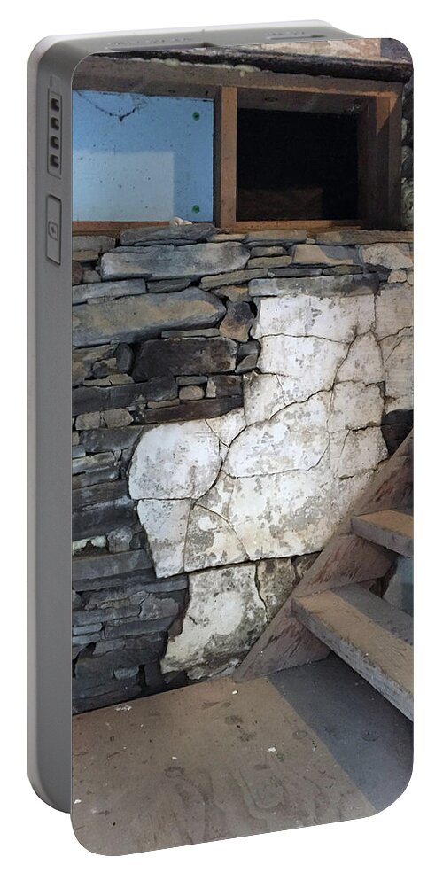 Old Barn Portable Battery Charger featuring the photograph Old Barn Steps by Christine Lathrop